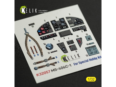 Morane-saulnier Ms.406 C-1 - Interior 3d-decals (For Special Hobby Kits) - image 3