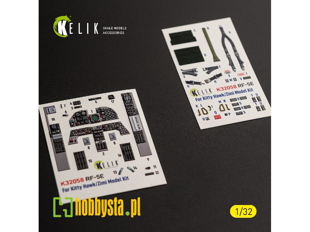 Northrop Rf-5 E - Interior 3d-decals (For Kitty Hawk & Zimi Models Kits) - image 1