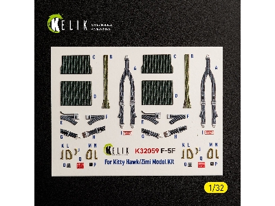 Northrop F-5 F - Interior 3d-decals (For Kitty Hawk & Zimi Models Kits) - image 9