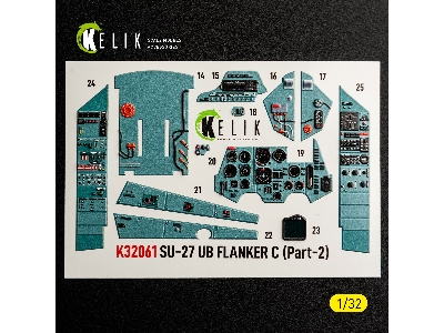 Sukhoi Su-27 Ub Flanker C - Interior 3d-decals (For Trumpeter Kits) - image 2