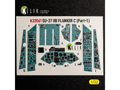 Sukhoi Su-27 Ub Flanker C - Interior 3d-decals (For Trumpeter Kits) - image 6