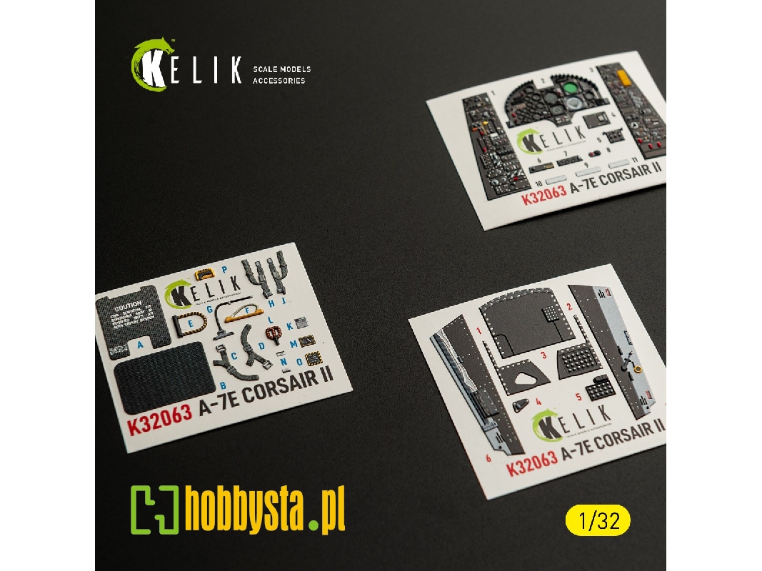 Ltv A-7 E Corsair Ii - Interior 3d-decals (For Trumpeter Kits) - image 1