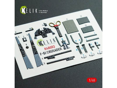 Chance Vought F-8 J Crusader - Interior 3d Decals (For Hasegawa Kits) - image 1