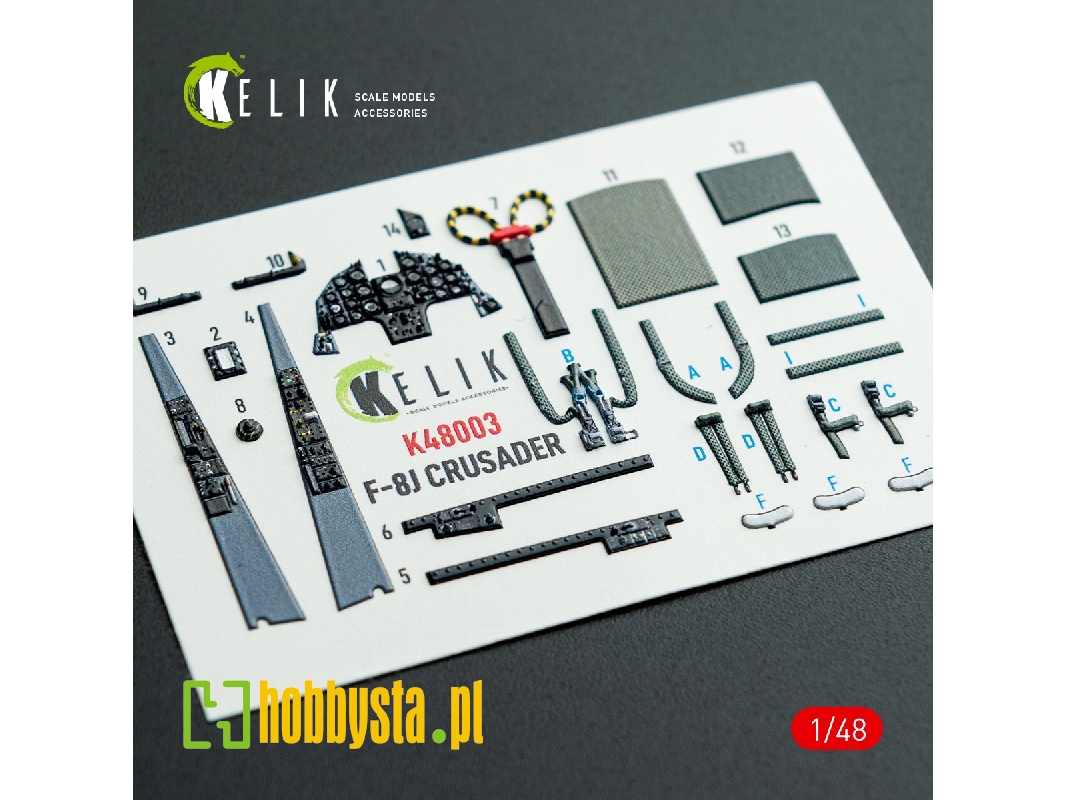 Chance Vought F-8 J Crusader - Interior 3d Decals (For Hasegawa Kits) - image 1