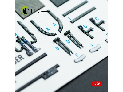 Chance Vought F-8 J Crusader - Interior 3d Decals (For Hasegawa Kits) - image 6