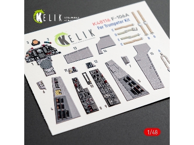 Convair F-106 A Delta Dart- Interior 3d Decals (For Trumpeter Kits) - image 1