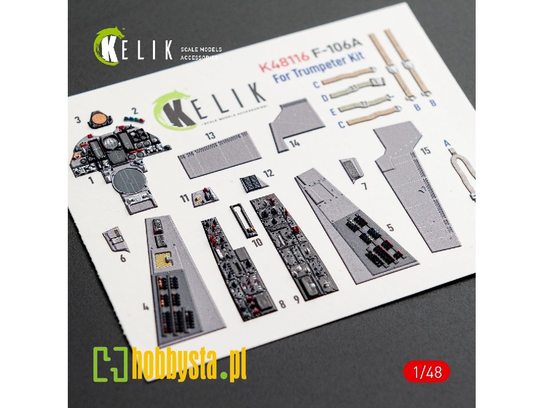 Convair F-106 A Delta Dart- Interior 3d Decals (For Trumpeter Kits) - image 1
