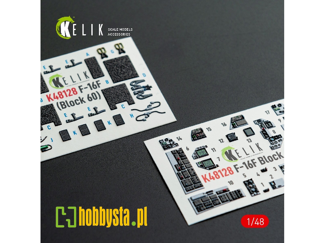 Lockheed Martin F-16 F Block 60 - Interior 3d Decals (For Hasegawa Kits) - image 1