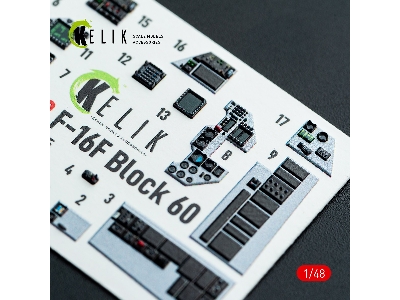 Lockheed Martin F-16 F Block 60 - Interior 3d Decals (For Hasegawa Kits) - image 8