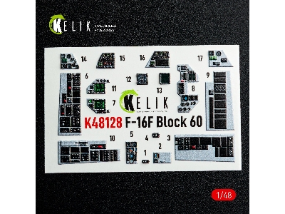 Lockheed Martin F-16 F Block 60 - Interior 3d Decals (For Hasegawa Kits) - image 9