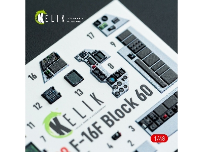 Lockheed Martin F-16 F Block 60 - Interior 3d Decals (For Hasegawa Kits) - image 12