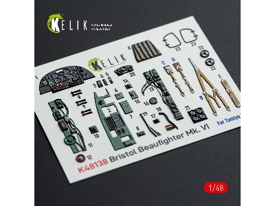 Bristol Beaufighter Mk.Vi - Interior 3d Decals (For Tamiya Kits) - image 1