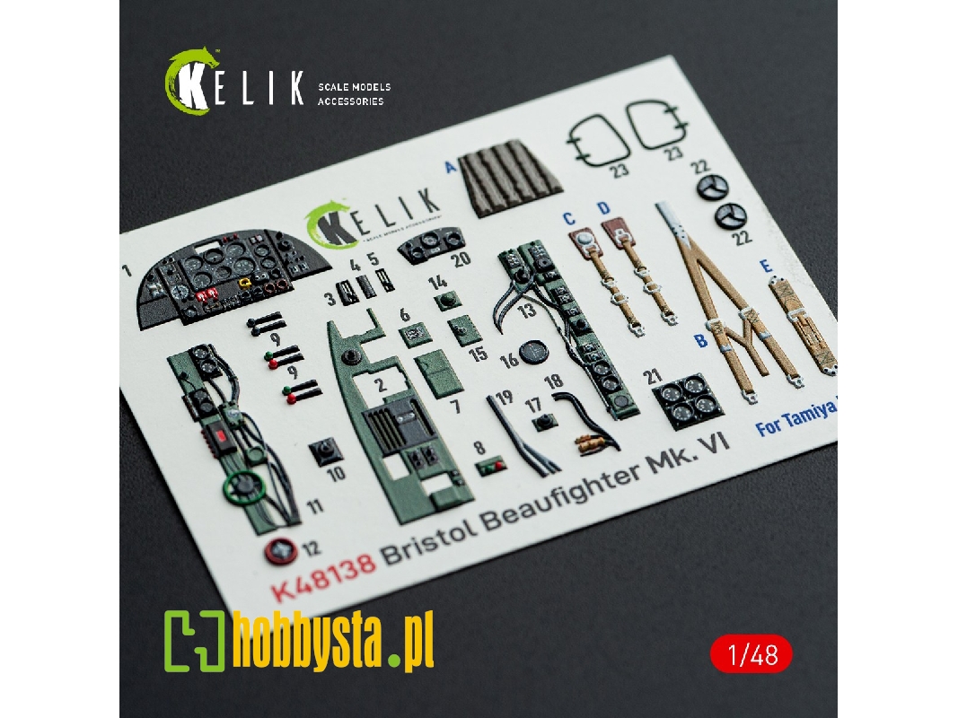 Bristol Beaufighter Mk.Vi - Interior 3d Decals (For Tamiya Kits) - image 1