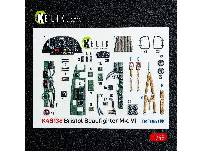 Bristol Beaufighter Mk.Vi - Interior 3d Decals (For Tamiya Kits) - image 2