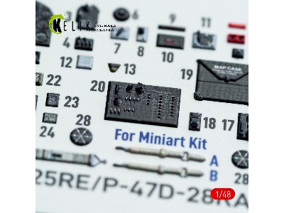 Republic P-47d - 25re / 28ra- Interior 3d Decals (For Miniart Kits) - image 4