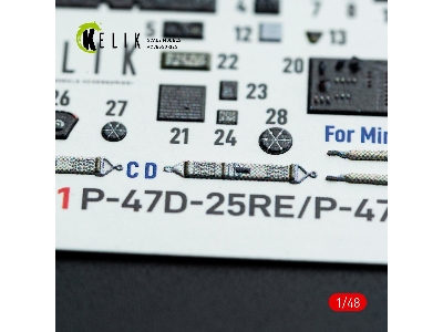 Republic P-47d - 25re / 28ra- Interior 3d Decals (For Miniart Kits) - image 5