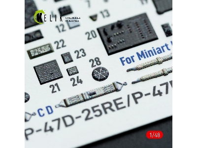 Republic P-47d - 25re / 28ra- Interior 3d Decals (For Miniart Kits) - image 9