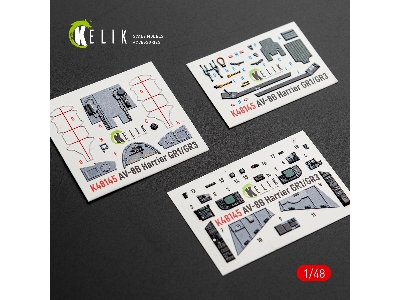 Mcdonnell Duglas Av-8 B Harrier - Interior 3d Decals (For Hasegawa Kits) - image 1