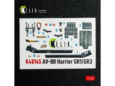 Mcdonnell Duglas Av-8 B Harrier - Interior 3d Decals (For Hasegawa Kits) - image 5