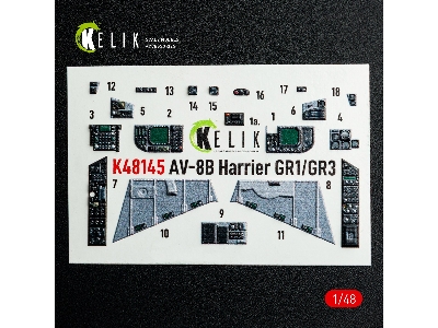 Mcdonnell Duglas Av-8 B Harrier - Interior 3d Decals (For Hasegawa Kits) - image 6