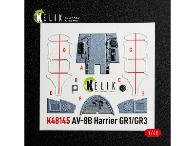 Mcdonnell Duglas Av-8 B Harrier - Interior 3d Decals (For Hasegawa Kits) - image 8