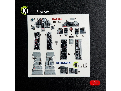Mcdonnell Douglas Rf-4 E Phantom - Interior 3d-decals (For Hasegawa Kits) - image 2