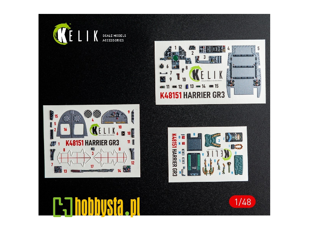 Bae Harrier Gr.3 - Interior 3d-decals (For Kinetic Kits) - image 1