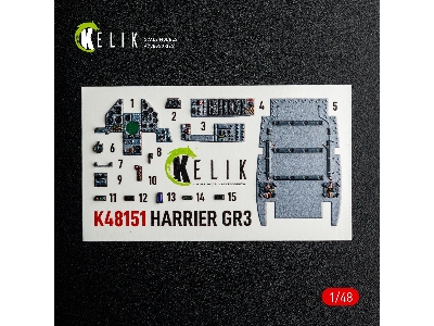 Bae Harrier Gr.3 - Interior 3d-decals (For Kinetic Kits) - image 9