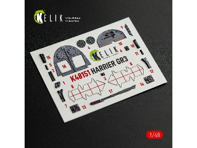 Bae Harrier Gr.3 - Interior 3d-decals (For Kinetic Kits) - image 11