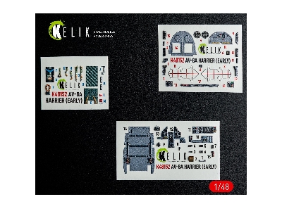 Mcdonnell Douglas Av-8 A Harier (Early) - Interior 3d-decals (For Kinetic Kits) - image 1