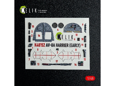 Mcdonnell Douglas Av-8 A Harier (Early) - Interior 3d-decals (For Kinetic Kits) - image 2