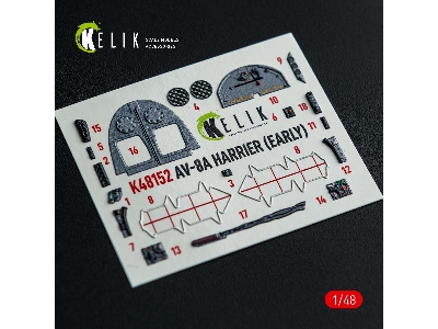 Mcdonnell Douglas Av-8 A Harier (Early) - Interior 3d-decals (For Kinetic Kits) - image 13