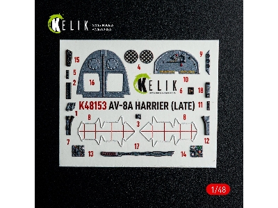Mcdonnell Douglas Av-8 A Harier (Late) - Interior 3d-decals (For Kinetic Kits) - image 1