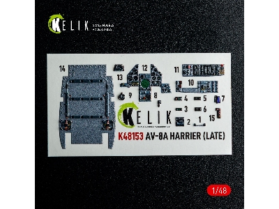 Mcdonnell Douglas Av-8 A Harier (Late) - Interior 3d-decals (For Kinetic Kits) - image 2