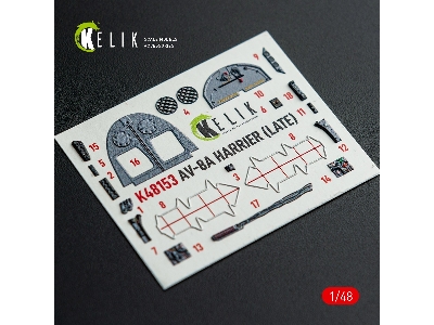Mcdonnell Douglas Av-8 A Harier (Late) - Interior 3d-decals (For Kinetic Kits) - image 8