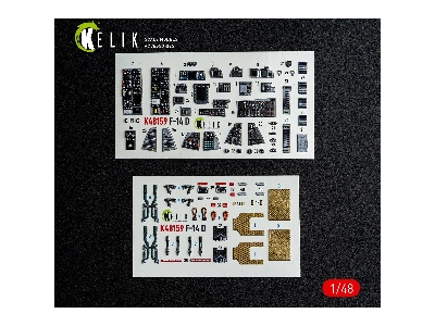 Grumman F-14 A Tomcat - Interior 3d-decals (For Gwh Kits) - image 1