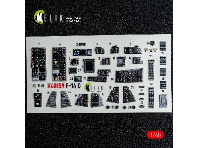 Grumman F-14 A Tomcat - Interior 3d-decals (For Gwh Kits) - image 2
