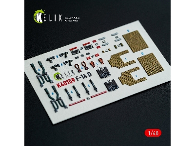 Grumman F-14 A Tomcat - Interior 3d-decals (For Gwh Kits) - image 9