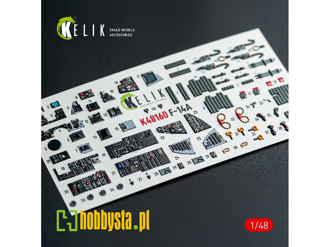 Grumman F-14 A Tomcat - Interior 3d-decals (For Hasegawa Kits) - image 1