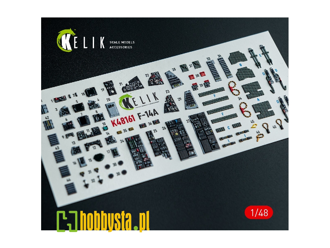 Grumman F-14 A Tomcat - Interior 3d-decals (For Gwh Kits) - image 1