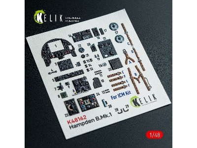 Handley Page Hampden B.Mk.1 - Interior 3d-decals (For Icm Kits) - image 1