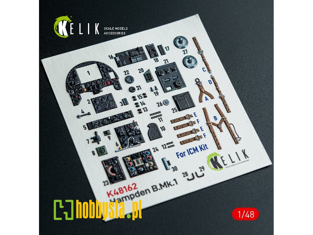 Handley Page Hampden B.Mk.1 - Interior 3d-decals (For Icm Kits) - image 1