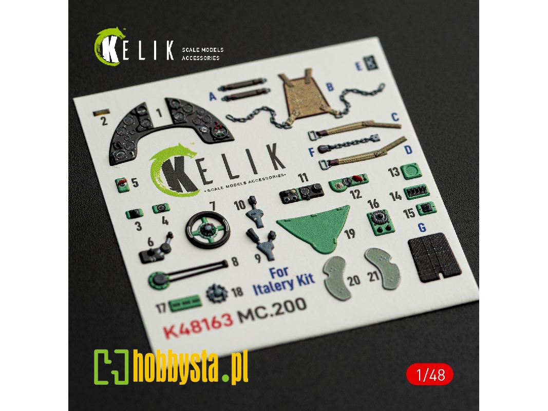 Macchi C.200 Saetta - Interior 3d-decals (For Italeri Kits) - image 1