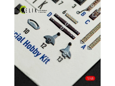 Fokker D.Xxi - Interior 3d-decals (For Special Hobby Kits) - image 5