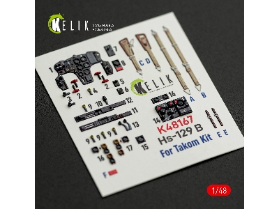 Henschel Hs-129 B - Interior 3d-decals (For Takom Kits) - image 1