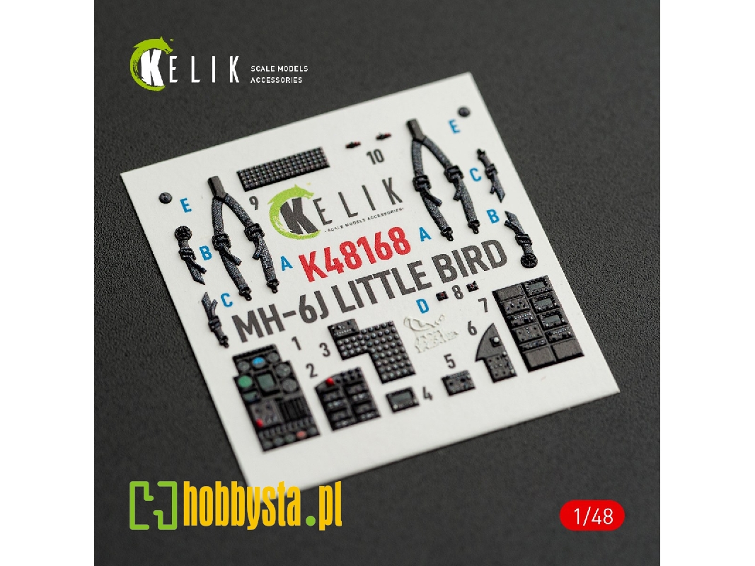 Mh-6j Little Bird - Interior 3d-decals (For Icm Kits) - image 1