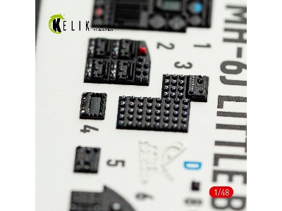 Mh-6j Little Bird - Interior 3d-decals (For Icm Kits) - image 4