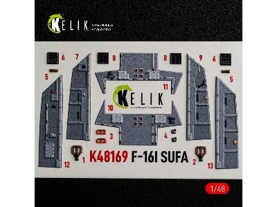 Lockheed Martin F-16i Sufa - Interior 3d-decals (For Gwh Kits) - image 9