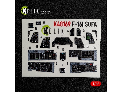 Lockheed Martin F-16i Sufa - Interior 3d-decals (For Gwh Kits) - image 11