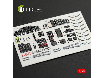 Sikorsky H-34a / Uh-34d - Interior 3d-decals (For Italeri Kits) - image 1